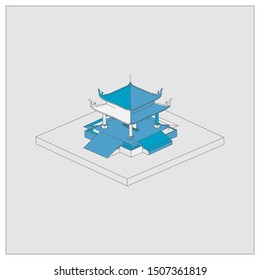 isometric history of ancient temples