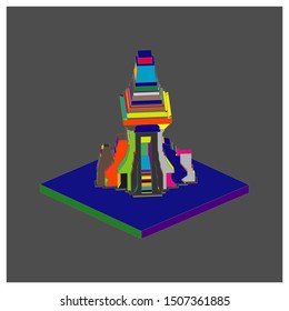 isometric history of ancient temples