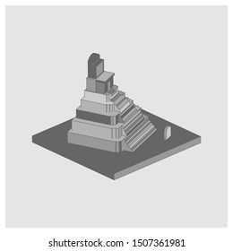 isometric history of ancient temples