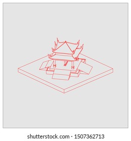 isometric history of ancient temples