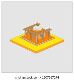 isometric history of ancient temples