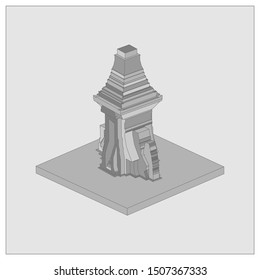 isometric history of ancient temples