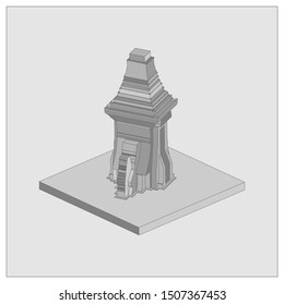 isometric history of ancient temples