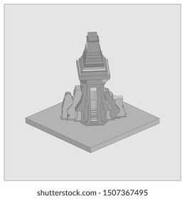 isometric history of ancient temples