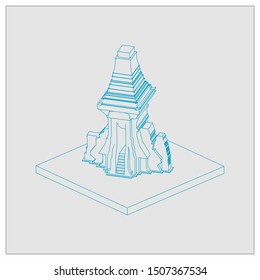 isometric history of ancient temples