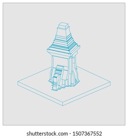 isometric history of ancient temples