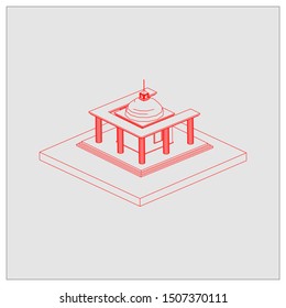 isometric history of ancient temples