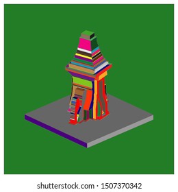 isometric history of ancient temples