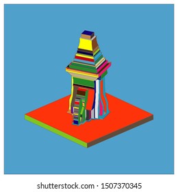isometric history of ancient temples