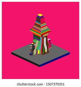 isometric history of ancient temples