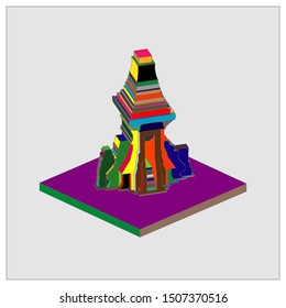 isometric history of ancient temples