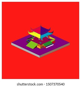 isometric history of ancient temples