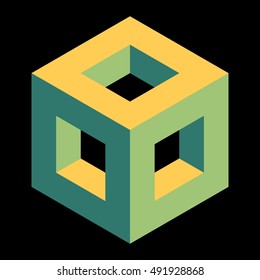 Isometric hollow cube