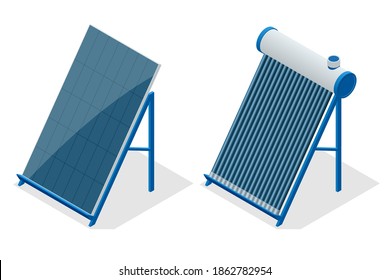 Isometric Home Solar Energy Equipment Isometric Icon. Renewable Energy Sources. Backup Power Energy Storage System isolated on white background.