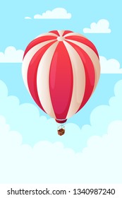 Isometric hot air balloon