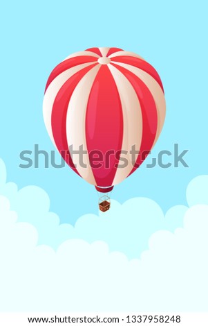 Isometric hot air balloon
