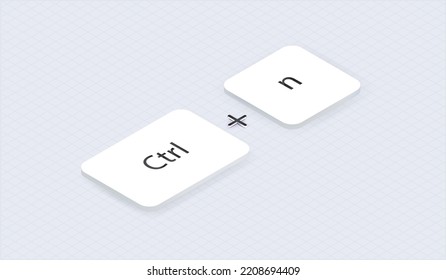 Isometrische Hotkey-Tastenkombination Strg + n