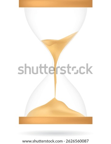 Isometric hourglass countdown. Illustrator vector illustration for hourglass, Time Management and Planning concept.