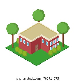 Isometric house 3d