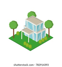 Isometric house 3d