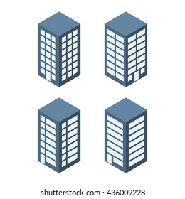 Isometric house. Building icon. 