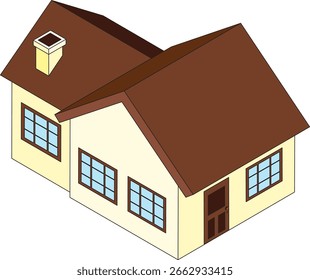 Casa isométrica para mapa de la ciudad Vector