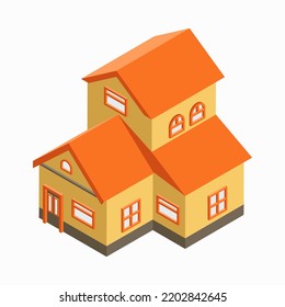 Vector de ilustración de diseño de casa isométrica