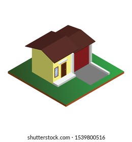 isometric house design  vector image.