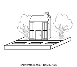 isometric house icon 