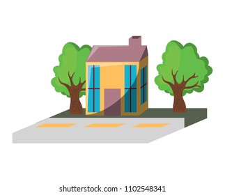 isometric house icon 