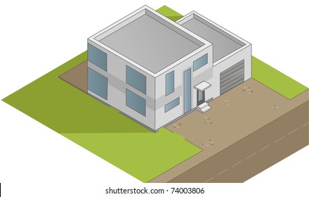 Isometric house illustration