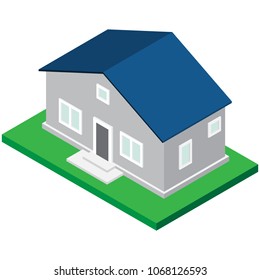 Isometric house illustration. Vector