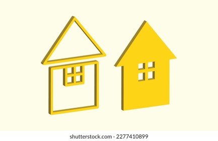 Isometric house logo concept vector design