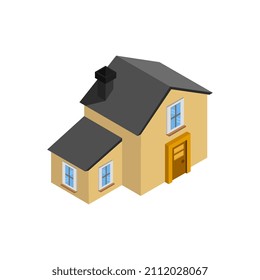 Isometric house on a background