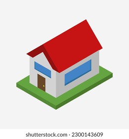 Isometric house on a background