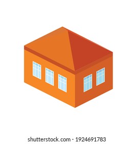 Isometric house vector building 3d,capital , Vector office and metropolis concept.
