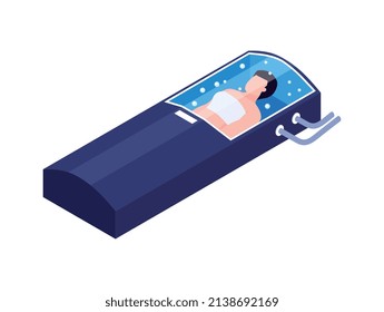 Isometrisches Klonen von Menschen und wissenschaftliche Laborzusammensetzung mit weiblichem Charakter innerhalb einer Entbehrungskapsel Vektorgrafik