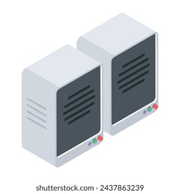 Here�s an isometric icon of audio speakers