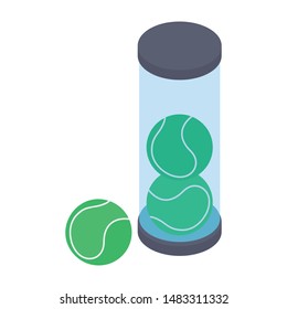 Isometric icon of ball bottle vector