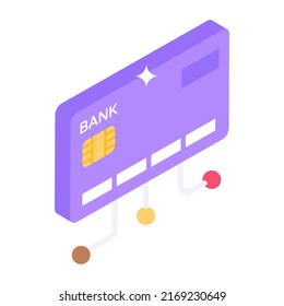 Ein isometrisches Symbol des Banknetzwerks 

