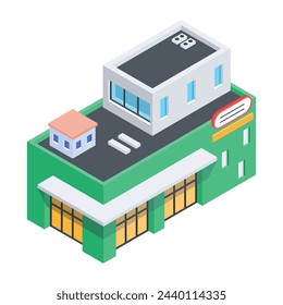 An isometric icon of big outlet