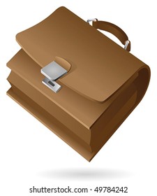 Isometric icon of brief-case. Vector illustration.