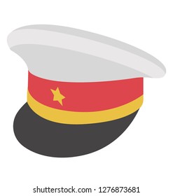 Isometric icon of captain cap