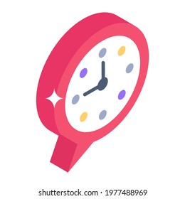 Isometric icon of chat time, perfect editable vector for customer services 