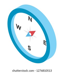 Isometric icon of compass