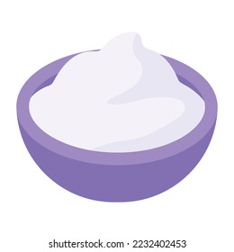 icono isométrico de la crema 