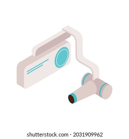 Isometric Icon With Dental Xray Equipment 3d Vector Illustration