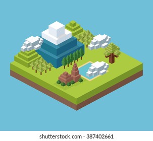 Isometric icon design 