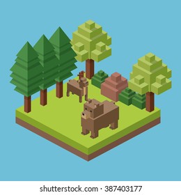 Isometric icon design 