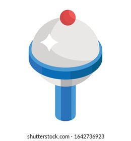 Isometric  icon design of baby rattle vector 